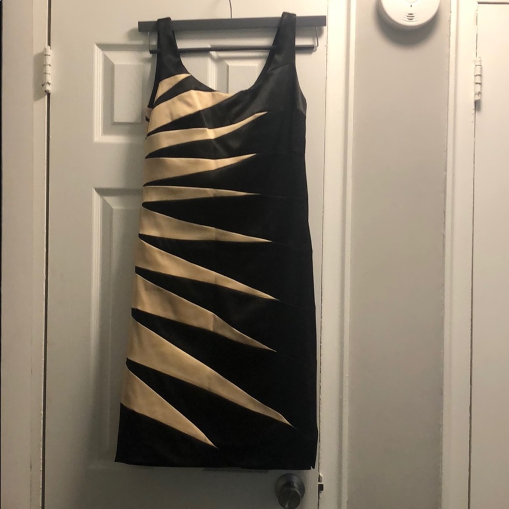Black and gold dress